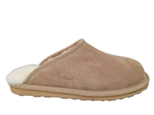 Fellhof Fellhof Primo 3227 Khaki Open Suede Heren Pantoffels Merinowol