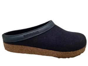 Haflinger Haflinger Blauwe Unisex Pantoffel Open Hiel Kurken Zool