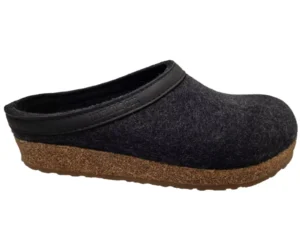 Haflinger Haflinger Zwarte Unisex Pantoffel Open Hiel Kurken Zool