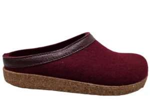 Haflinger Haflinger Bordeaux Rode Unisex Pantoffel Open Hiel Kurken Zool