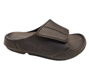 OOFOS OOFOS OOAHH Sport Flex Black Unisex Slippers Slides Hielspoor Peesplaat