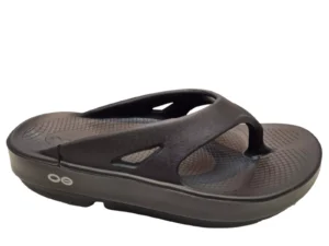 OOFOS OOFOS OOriginal Black Unisex Teenslippers Hielspoor Verlichting Sportslipper Extra Demping Zwart