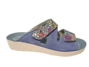 Rohde Rohde Blauwe Nubuck Dames Slippers