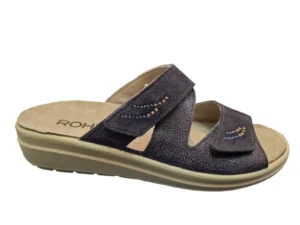 Rohde Rohde Blauwe Suede Dames Slippers