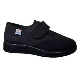 VAROMED VAROMED Dames en Heren Verbandpantoffel Stretchpantoffel Klittenbandsluiting Zwart