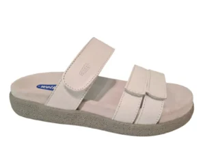 Wolky Wolky Witte Leren Dames Slippers Slides