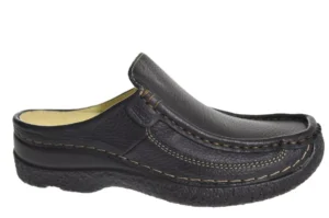 Wolky Wolky Zwarte Leren Dames Muilen