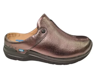 Wolky Wolky Brons Metallic Leren Dames Klompjes Gezondheidszorg