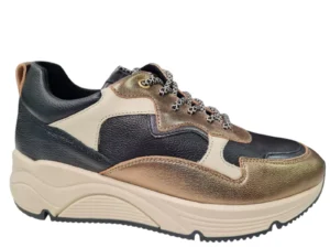 Bridge Bridge 25257204 Black Smoke Leren Dames Sneakers