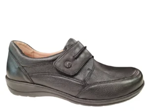 Caprice Caprice Zwarte Leren Dames Bandschoenen