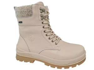 G Comfort G Comfort Offwhite Leren Dames veterboots
