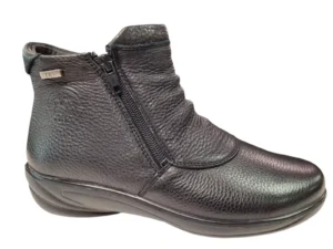 G Comfort G Comfort Zwarte Hertenleren Dames Enkellaarsjes