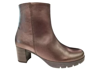 Gabor Gabor Bronzen Leren Dames Enkellaarzen