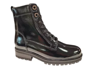 Gabor Gabor Zwarte Lak Leren Dames Veterboots