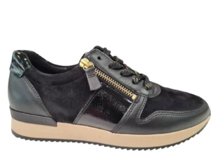 Gabor Gabor Zwarte Leren Dames Sneakers