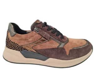 Gabor Gabor Rollingsoft Bruine Suede Dames Sneakers