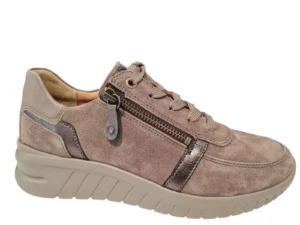 Hartjes Hartjes Beige Suede Dames Sneakers