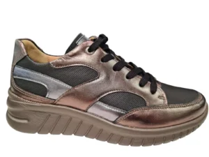 Hartjes Hartjes G+ Brons Met Zwarte Dames Sneakers