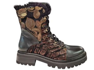 Laura Vita Laura Vita Kouleo Zwarte Dames Veterboots