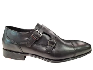 LLoyd LLoyd Mailand Zwarte Leren Heren Instap Schoenen