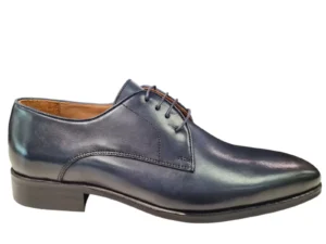 Melik Melik Marizo Donker Blauwe Leren Heren Geklede Veterschoenen