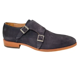 Melik Melik Marvin Donkerblauw Suede Heren Geklede Instapschoenen