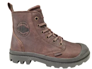 Palladium Palladium Pampa Bruine Leren Veterboots Dames