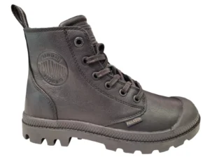 Palladium Palladium Pampa Zwarte Leren Dames Veterboots