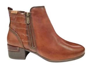 Pikolinos Pikolinos Cognac Leren Enkellaarzen Dames