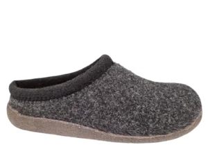 Q Fit Q Fit Bern 2 Zwarte Vilten Open Dames Pantoffels