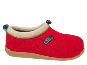 Q Fit Q Fit Bern 3 Rode Vilten Gesloten Dames Pantoffels