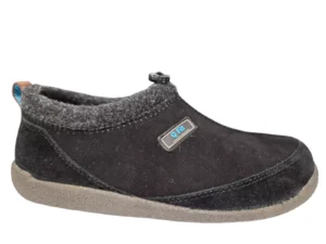 Q Fit Q Fit Bern 3 Zwarte Suede Dames Gesloten Pantoffels