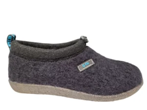 Q Fit Q Fit Cato Zwarte Wollen Gesloten Dames Pantoffels