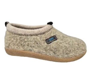 Q Fit Q Fit Cato Offwhite Wollen Gesloten Dames Pantoffels