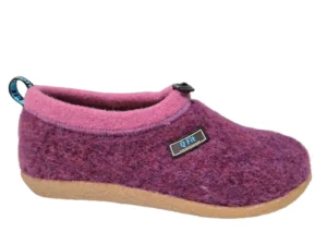 Q Fit Q Fit Cato Paarse Wollen Gesloten Dames Pantoffels