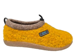 Q Fit Q Fit Cato Gele Wollen Gesloten Dames Pantoffels