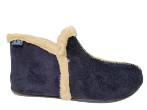 Q Fit Q Fit Granada Suede Blauwe Gesloten Dames Pantoffels