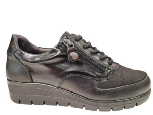 Q Fit Q Fit Maria Zwarte Leren Dames Sneakers