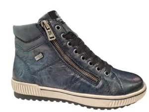 Remonte Remonte Blauwe Hoge Leren Dames Sneakers