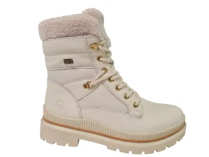 Remonte Remonte Witte Leren Veterboots Dames
