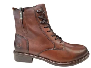 Remonte Remonte Bruine Leren Veterboots Dames