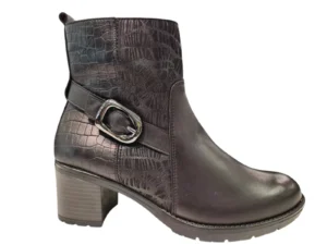 Remonte Remonte Zwarte Leren Enkellaarzen Dames