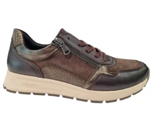 Remonte Remonte Bruine Suede Leren Sneakers Dames