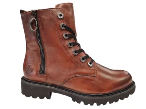 Remonte Remonte Bruine Leren Dames Veterboots