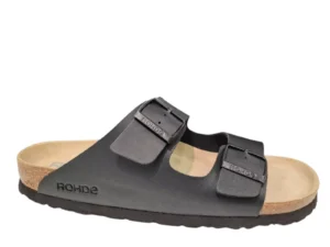 Rohde Rohde Zwarte Nubuck Heren Slippers