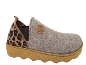 Rohde Rohde Beige Gesloten Dames Pantoffels Panterprint