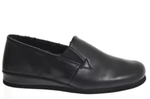 Rohde Rohde Zwarte Leren Heren Pantoffels Gesloten