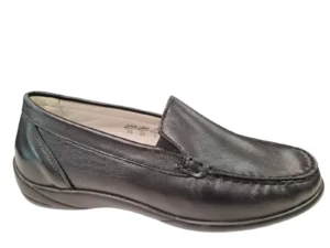 Waldlaufer Waldlaufer Zwarte Leren Dames Instappers