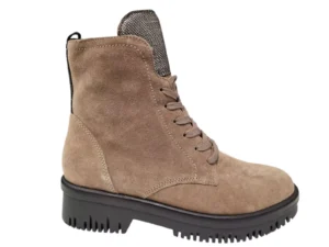 Waldlaufer Waldlaufer Suede Beige Dames Veterboots H