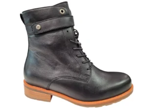 Wolky Wolky Zwarte Leren Dames Veterboots